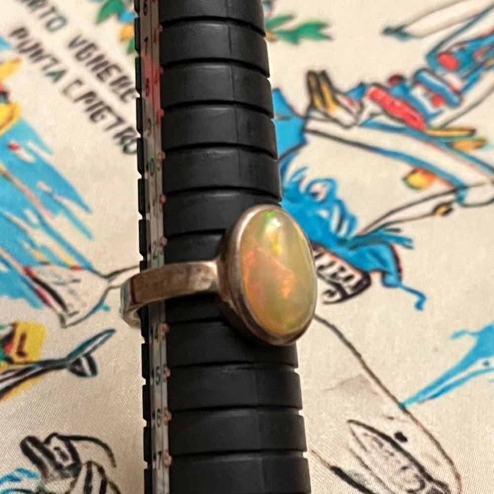 Sterling Silver Opal Oval Ring - image 4